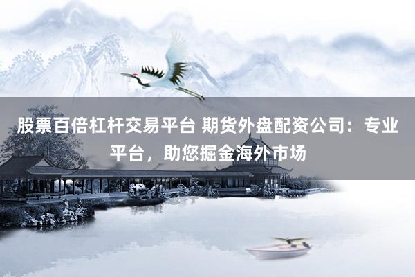 股票百倍杠杆交易平台 期货外盘配资公司：专业平台，助您掘金海外市场