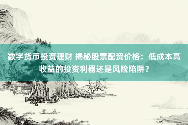 数字货币投资理财 揭秘股票配资价格：低成本高收益的投资利器还是风险陷阱？