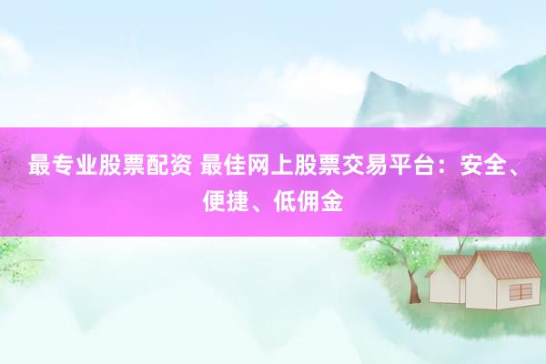 最专业股票配资 最佳网上股票交易平台：安全、便捷、低佣金