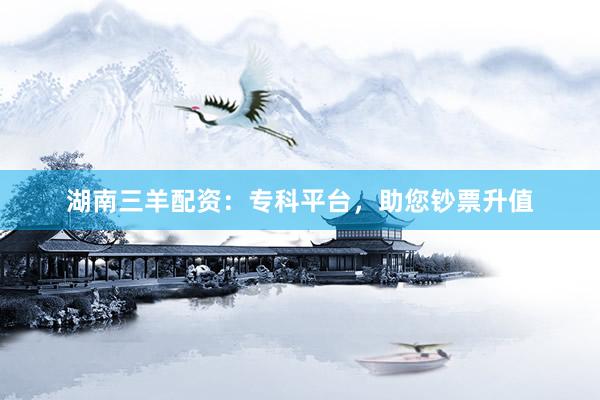 湖南三羊配资：专科平台，助您钞票升值