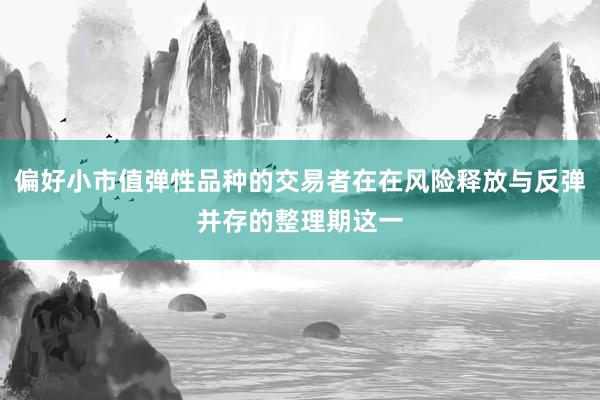 偏好小市值弹性品种的交易者在在风险释放与反弹并存的整理期这一