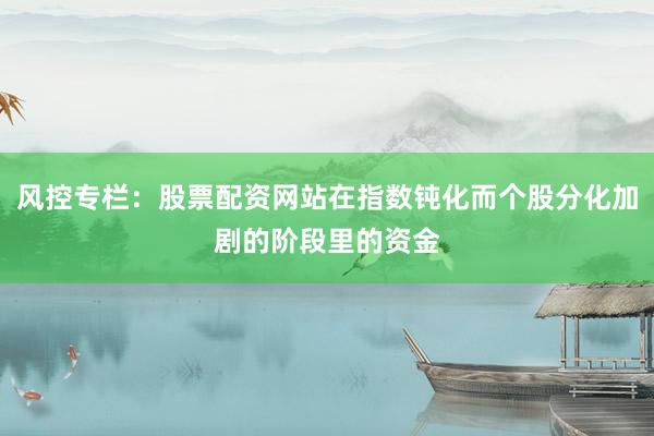 风控专栏：股票配资网站在指数钝化而个股分化加剧的阶段里的资金