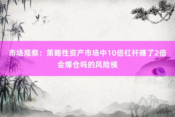市场观察：策略性资产市场中10倍杠杆赚了2倍会爆仓吗的风险模