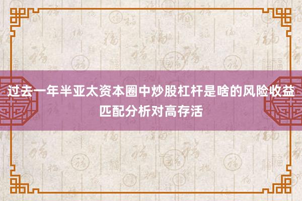 过去一年半亚太资本圈中炒股杠杆是啥的风险收益匹配分析对高存活