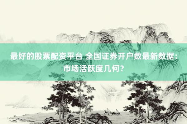 最好的股票配资平台 全国证券开户数最新数据：市场活跃度几何？